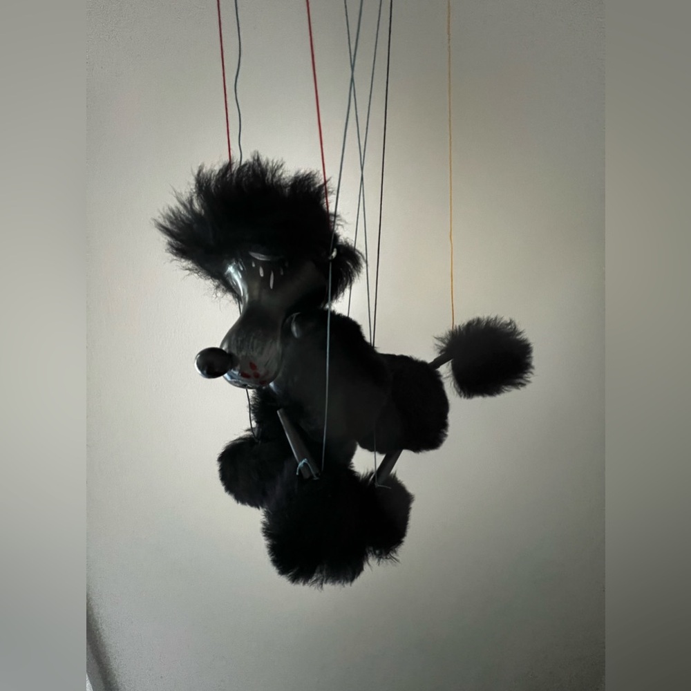 VINTAGE Pelham marionette puppet in EUC Black Poodle